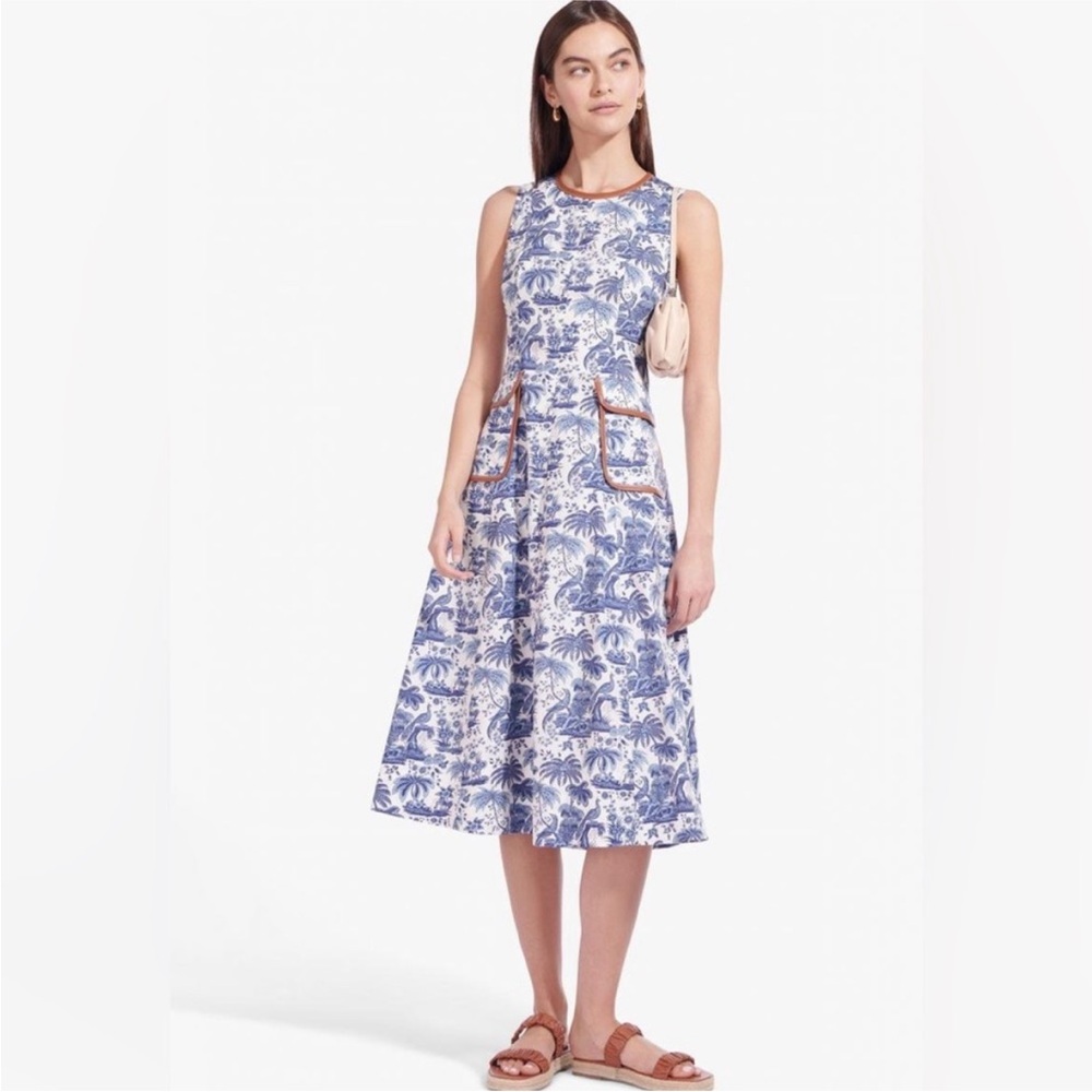 Staud Bait Dress in Blue Toile, size 8